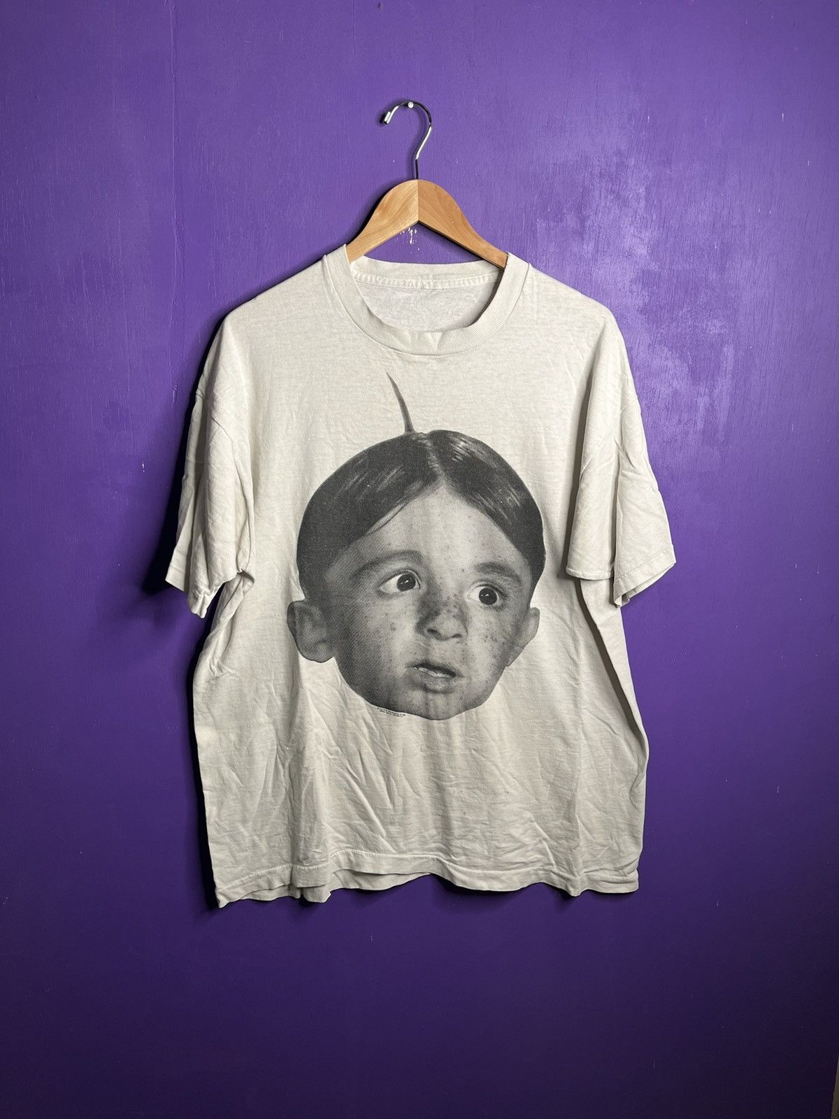 Vintage Vintage 1993 The little rascals alfalfa face t-shirt Size US XL / EU 56 / 4 - 1 Thumbnail