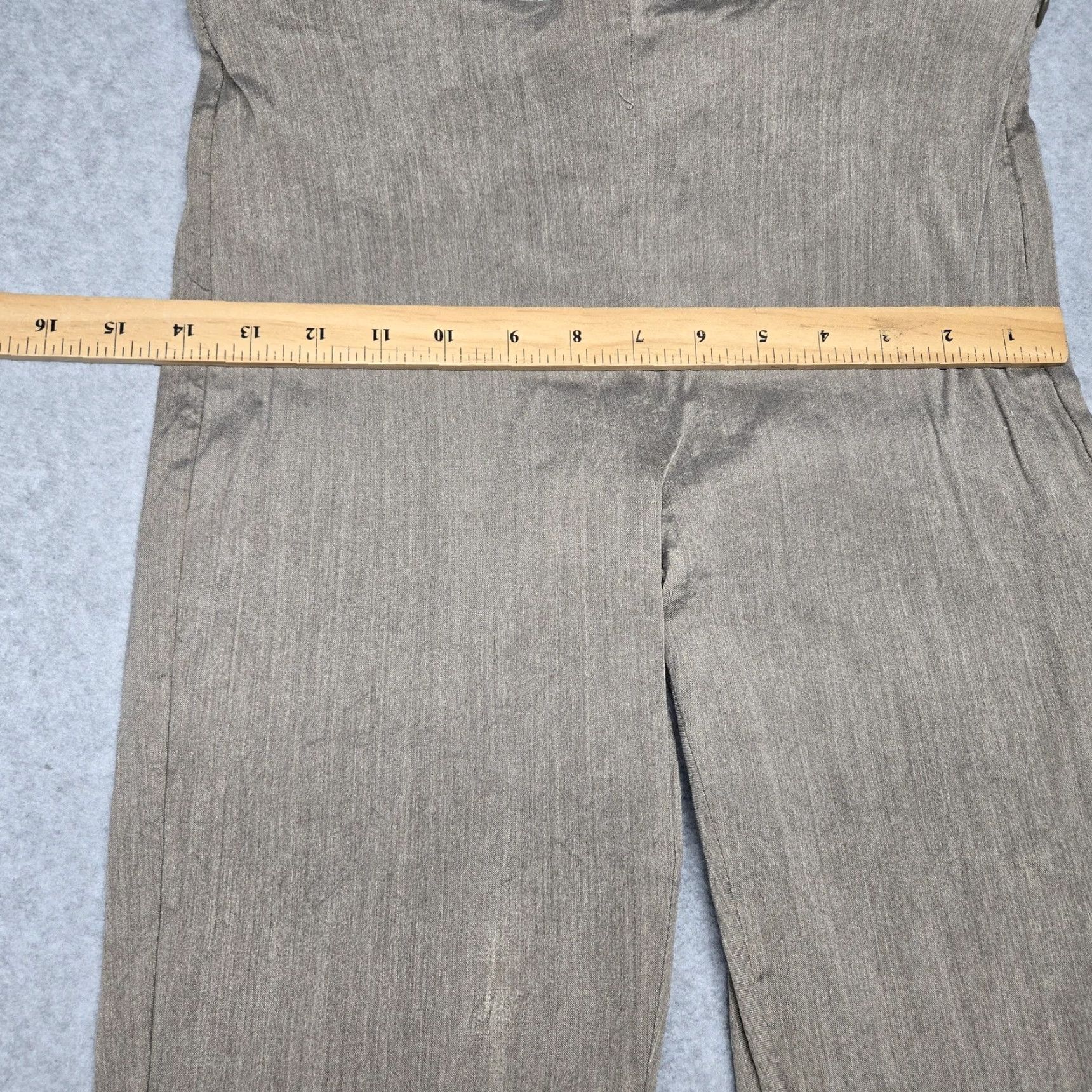 Vintage Dušan Dress Pants Womens L Beige Silk Blend Skinny Leg Stretch Made In Italy Size 36" / US 14 / IT 50 - 4 Thumbnail