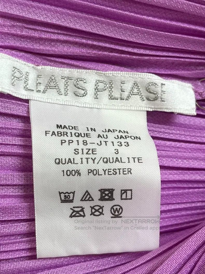 Issey Miyake Issey Miyake Purple Ruffled Short Sleeve Size L / US 10 / IT 46 - 3 Thumbnail