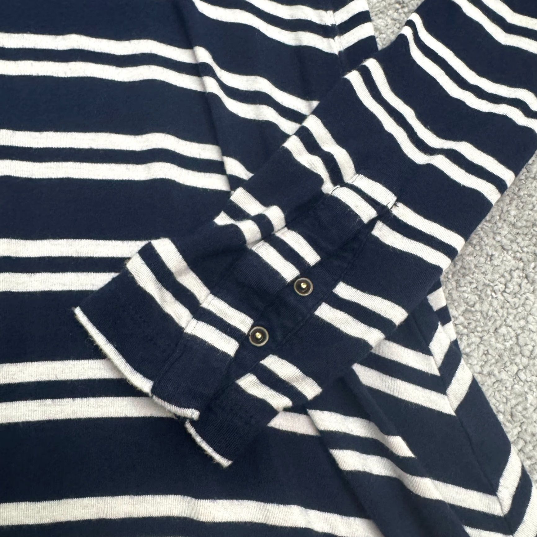 Vintage Maeve Dress Shirt? No, it's a Turtleneck Asymmetric Knit Dress Women S Navy Striped Long Sleeve Maeve Size S / US 4 / IT 40 - 5 Thumbnail