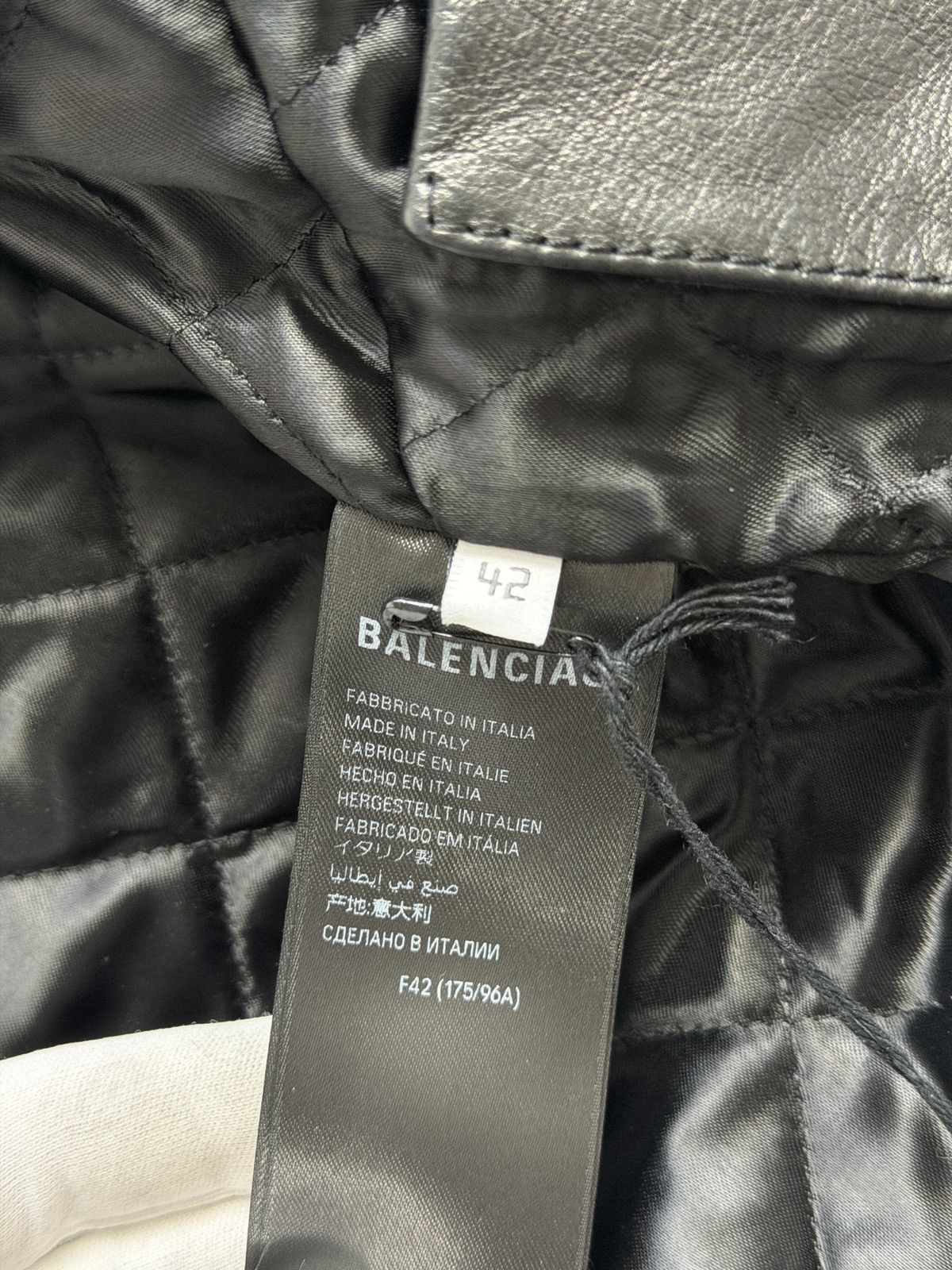 Balenciaga Balenciaga Shrunk Racer Jacket Black Leather Size M / US 6-8 / IT 42-44 - 12 Thumbnail