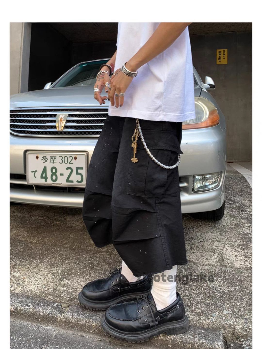 Vintage Unisex utility loose baggy skate hiphop cargo shorts Size US 36 / EU 52 - 2 Thumbnail