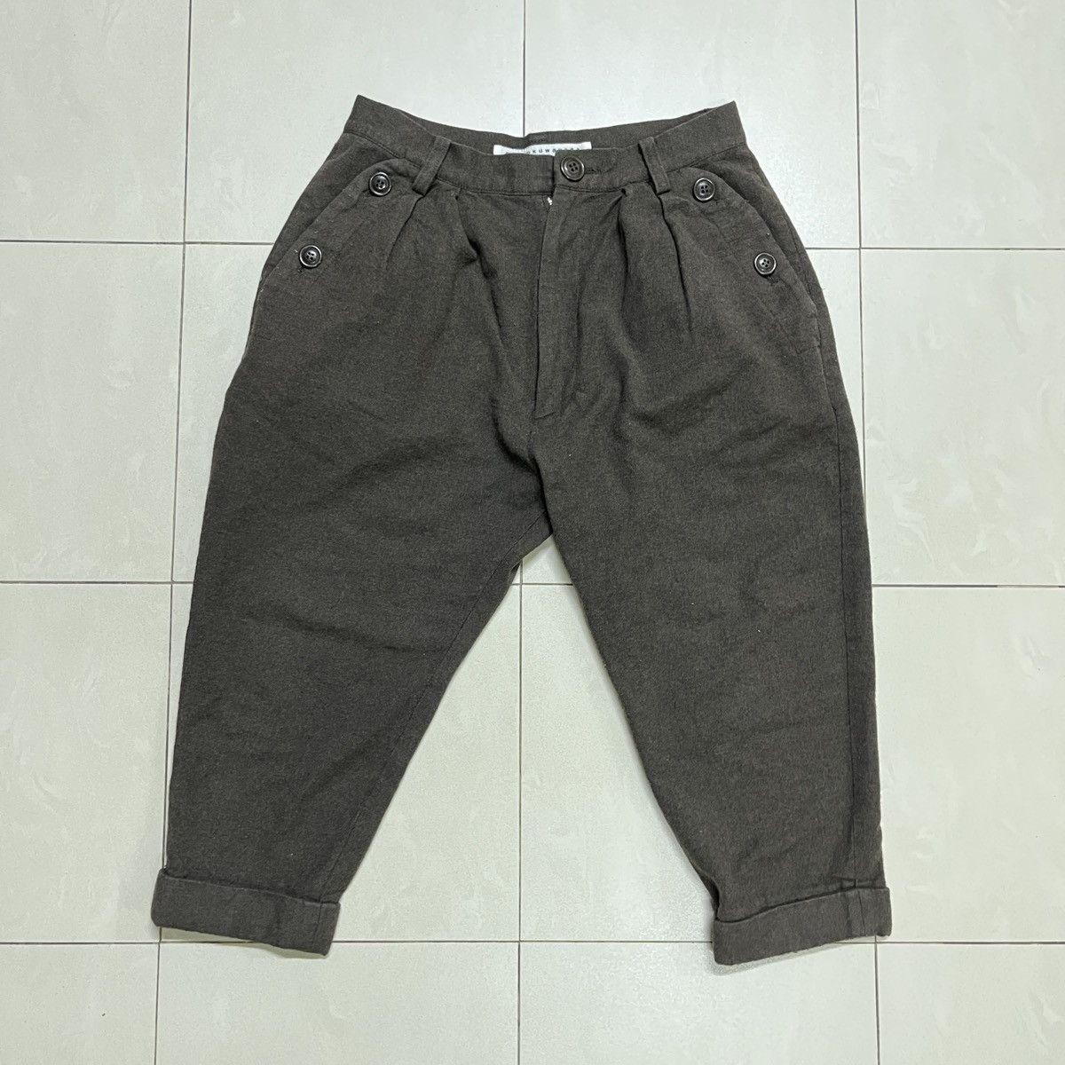 Issey Miyake × Ne-Net × Sunao Kuwahara Vintage Sunaokuwahara Balloon Wool Shorts Size 28" / US 6 / IT 42 - 2 Thumbnail
