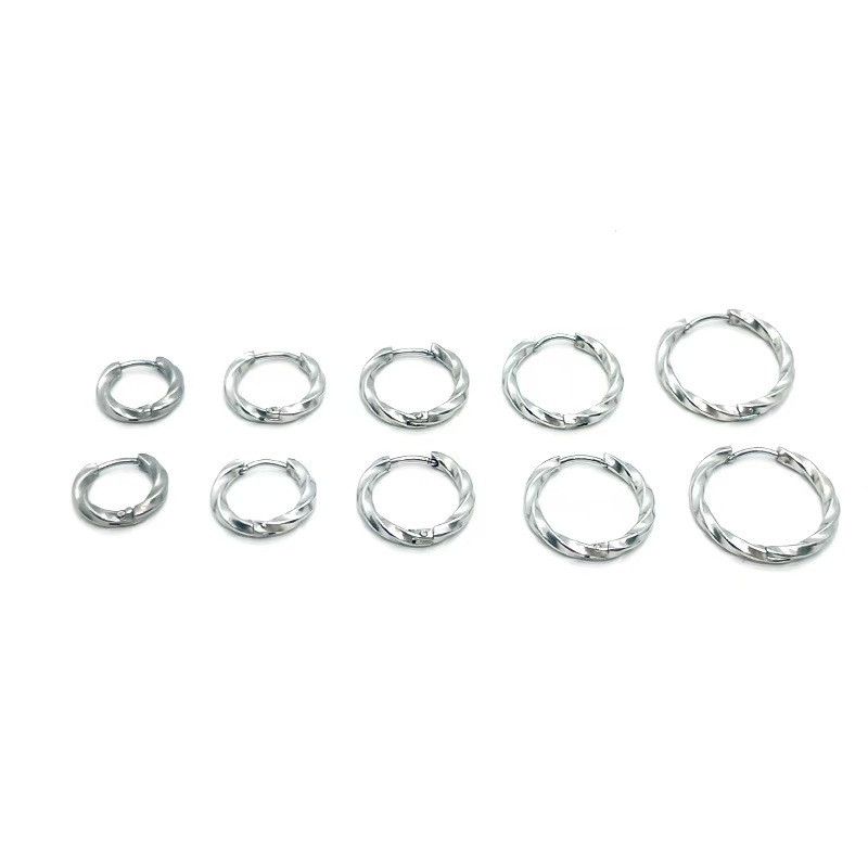 Jewelry × Sterling Silver New Trend Earrings One Pairs Chrome Jewelry Size ONE SIZE - 2 Thumbnail