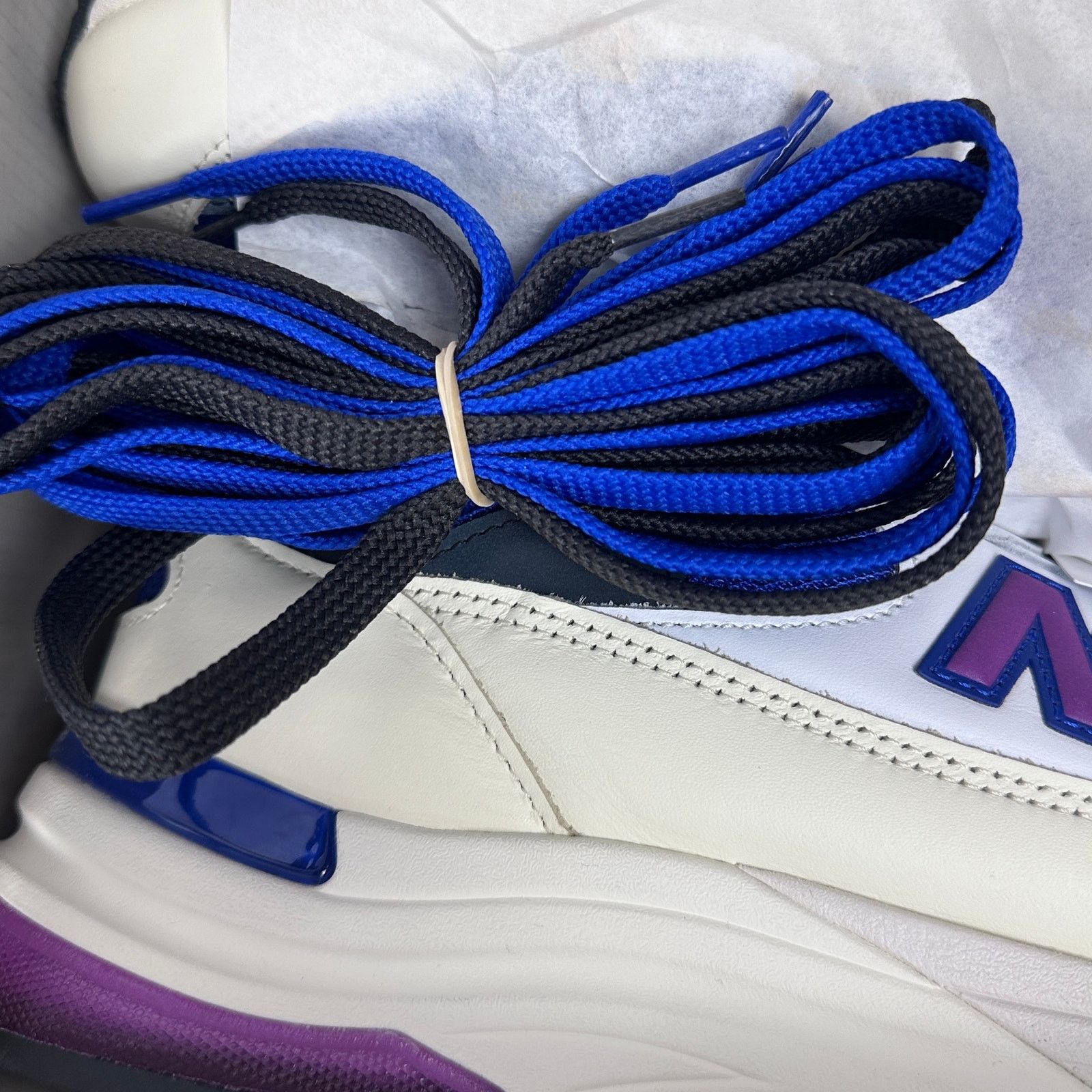 New Balance 992 MiUSA White Royal Purple Fuchsia Size US 11.5 / EU 44-45 - 12 Thumbnail