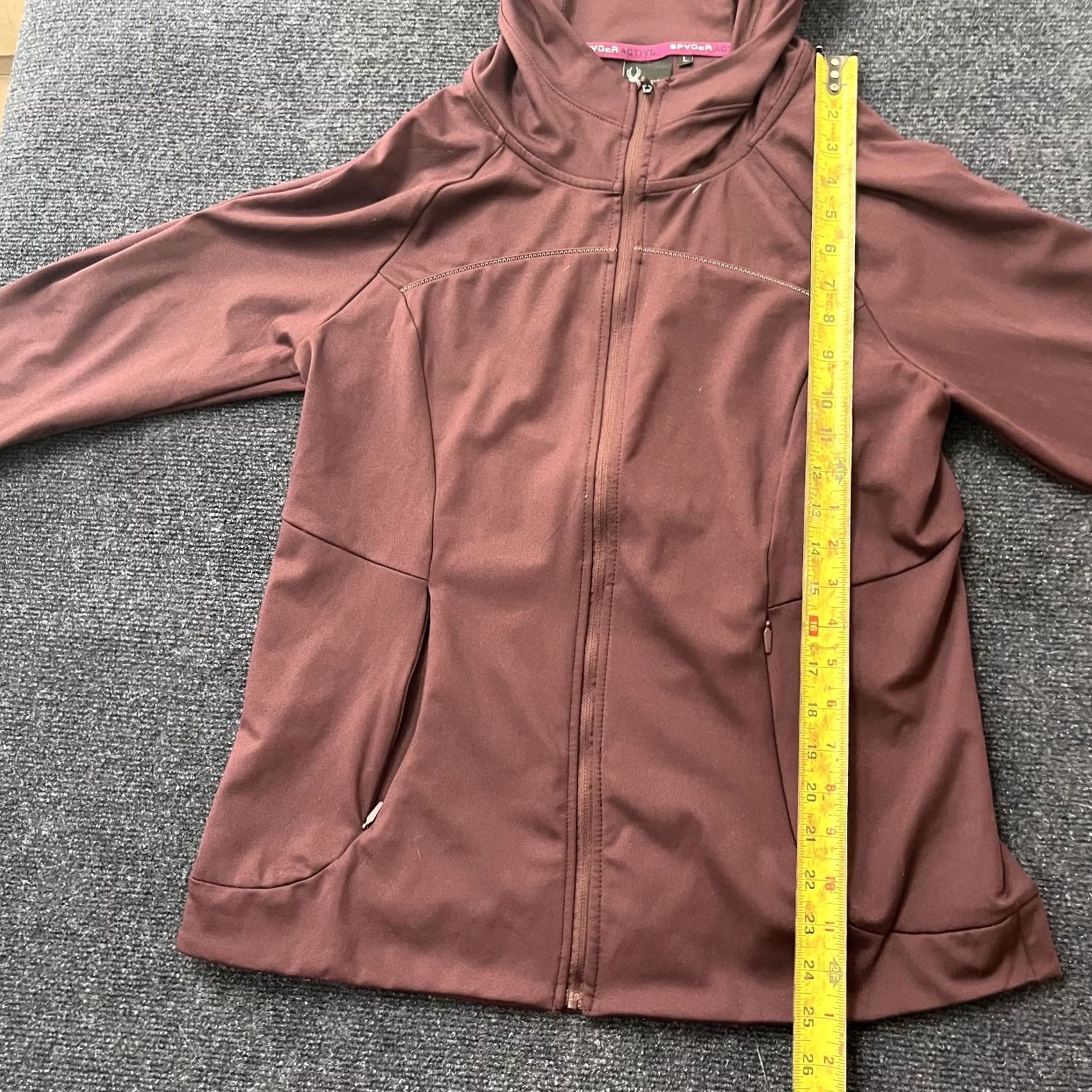 Spyder Spyder Active Jacket Womens Large Purple Hooded Softshell Full Zip Lightweight Size L / US 10 / IT 46 - 6 Thumbnail
