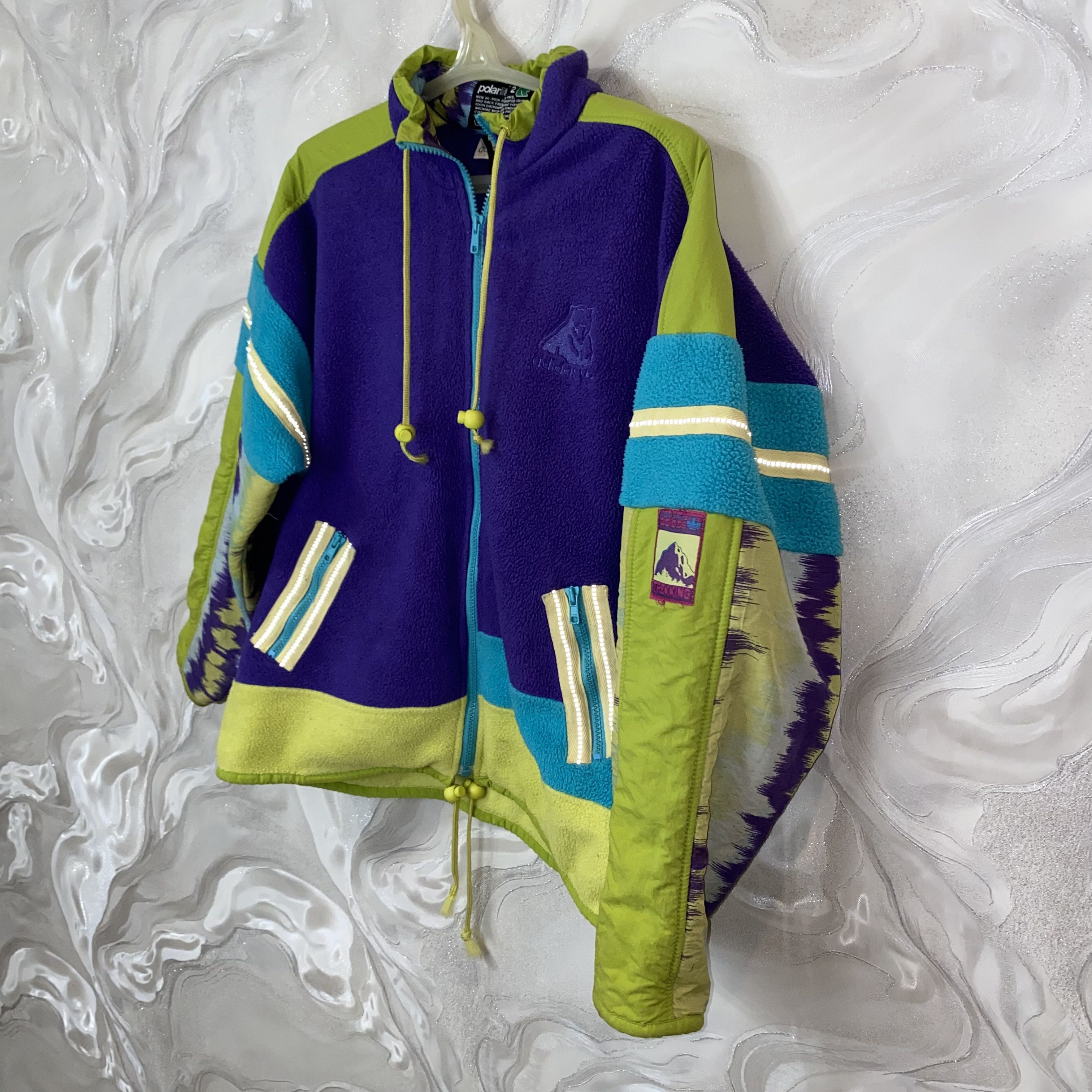 Adidas Vintage Adidas Trekking Fleece Zip Pocket Polarlite Medium Size US M / EU 48-50 / 2 - 2 Thumbnail
