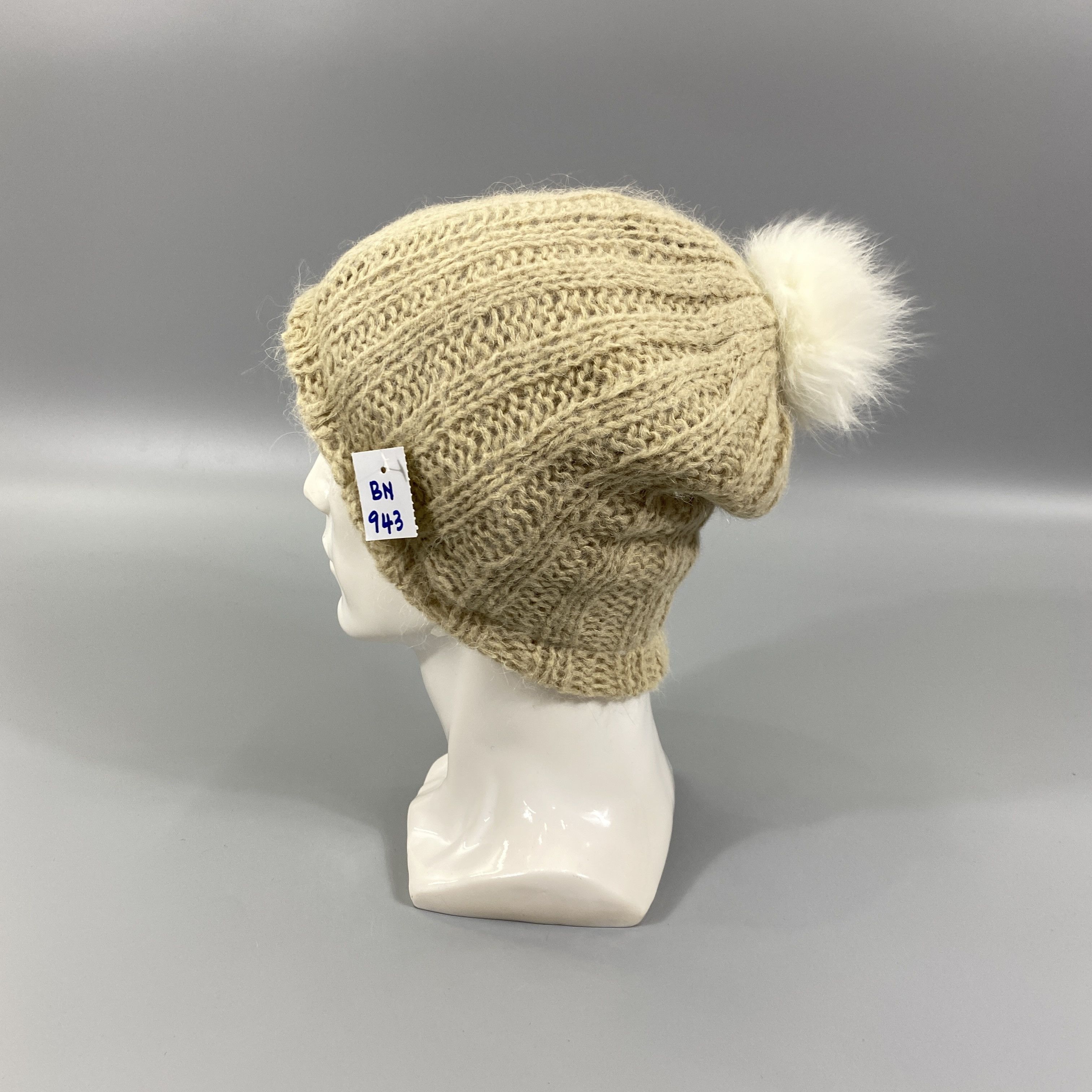 Japanese Brand Crochet Beanie Hats With Pom Pom -BN943 Size ONE SIZE - 1 Thumbnail