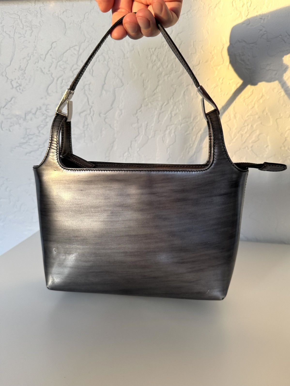 Gucci ★0% TAX★ Y2K GUCCI TOM FOR ERA METALLIC GUNMETAL HANDBAG Size ONE SIZE - 4 Thumbnail