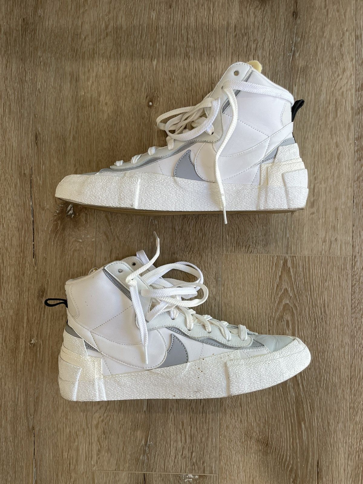 Nike Nike x sacai Blazer Mid in White Grey | Grailed