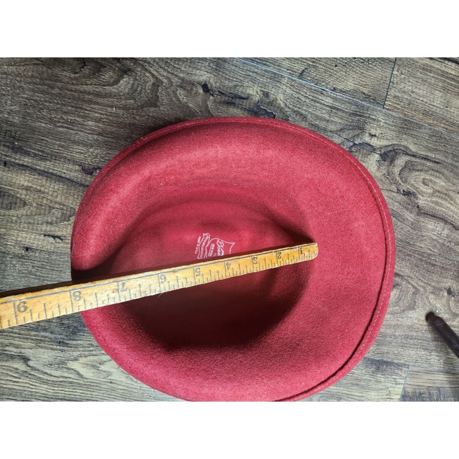 FELT VINTAGE Bollman 1960s Red Wool Womens Hat with Feathers One Size Size ONE SIZE - 2 Thumbnail