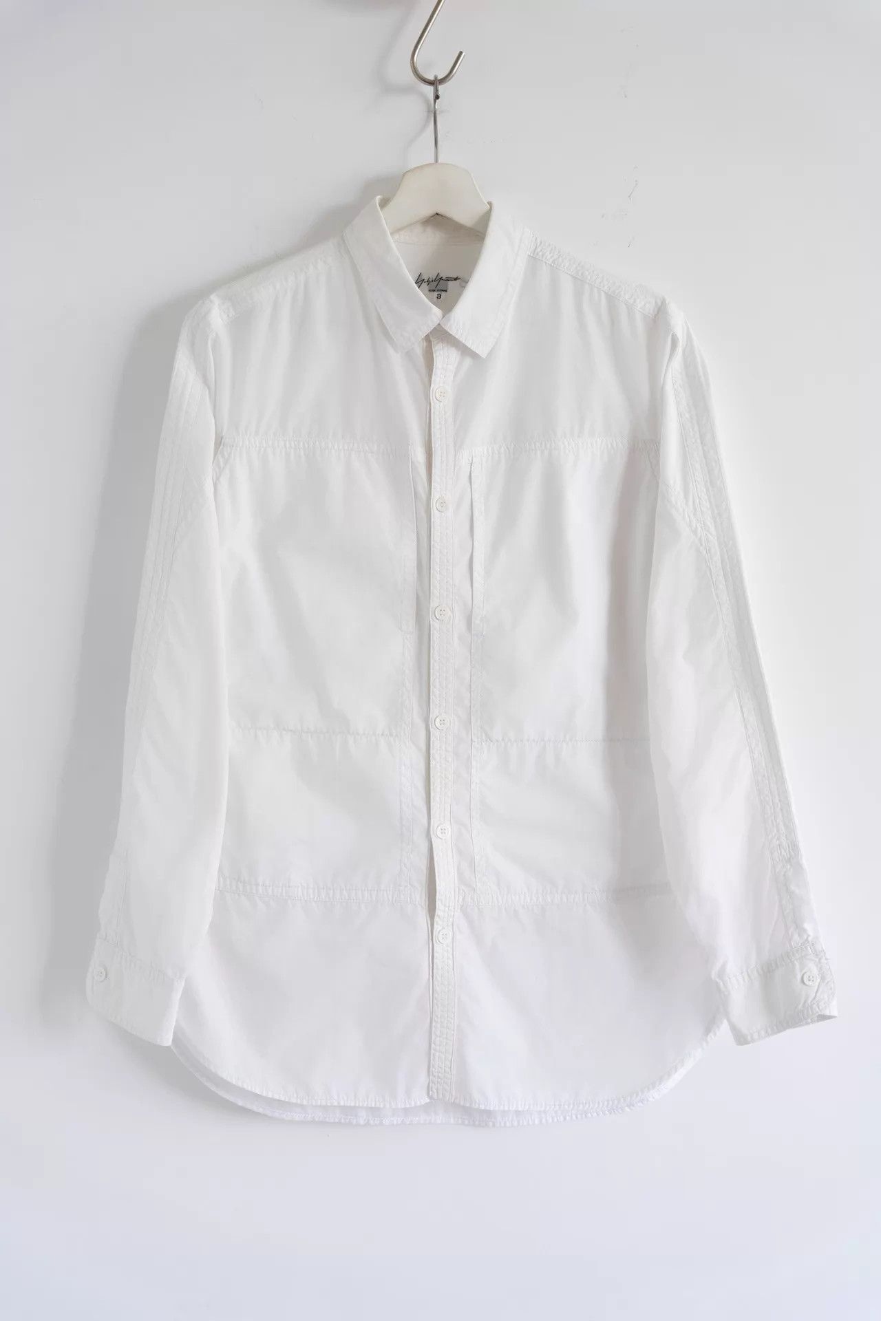 Yohji Yamamoto Yohji Yamamoto 15SS Patchwork Cotton White Shirt Size US L / EU 52-54 / 3 - 1 Thumbnail