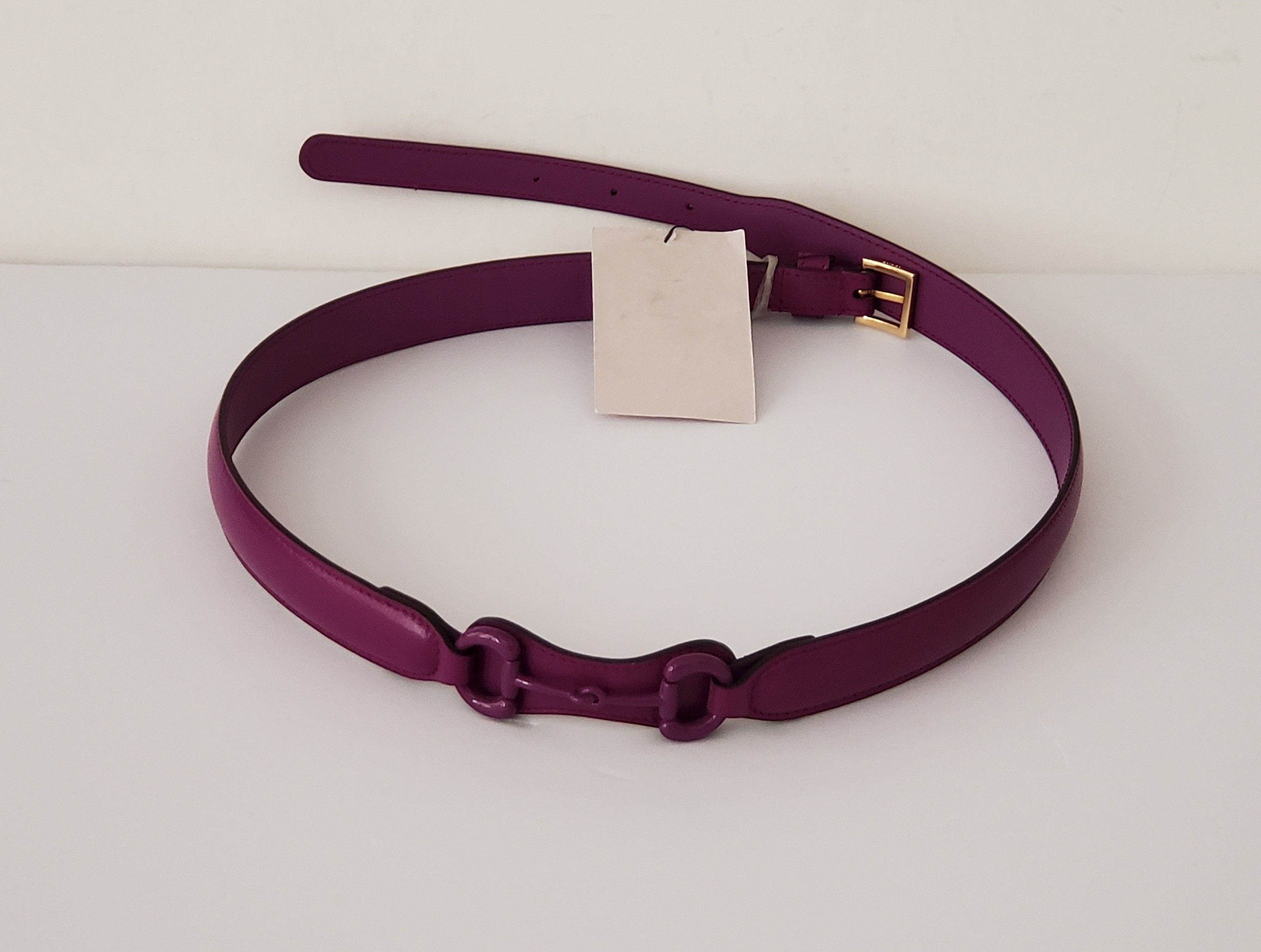 Gucci NWT Gucci Azalea horsebit leather thin belt - size 85-34 Size ONE SIZE - 4 Thumbnail