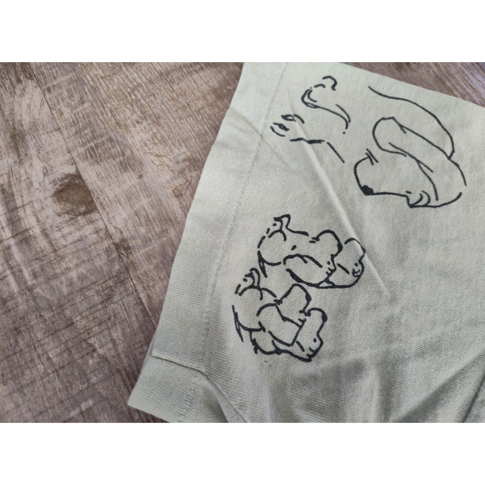 Anvil VINTAGE 90s James Thurber Dog Art Cartoon T-Shirt Mens XL Green All Over Print Cotton Summer Wear Size US XL / EU 56 / 4 - 5 Thumbnail
