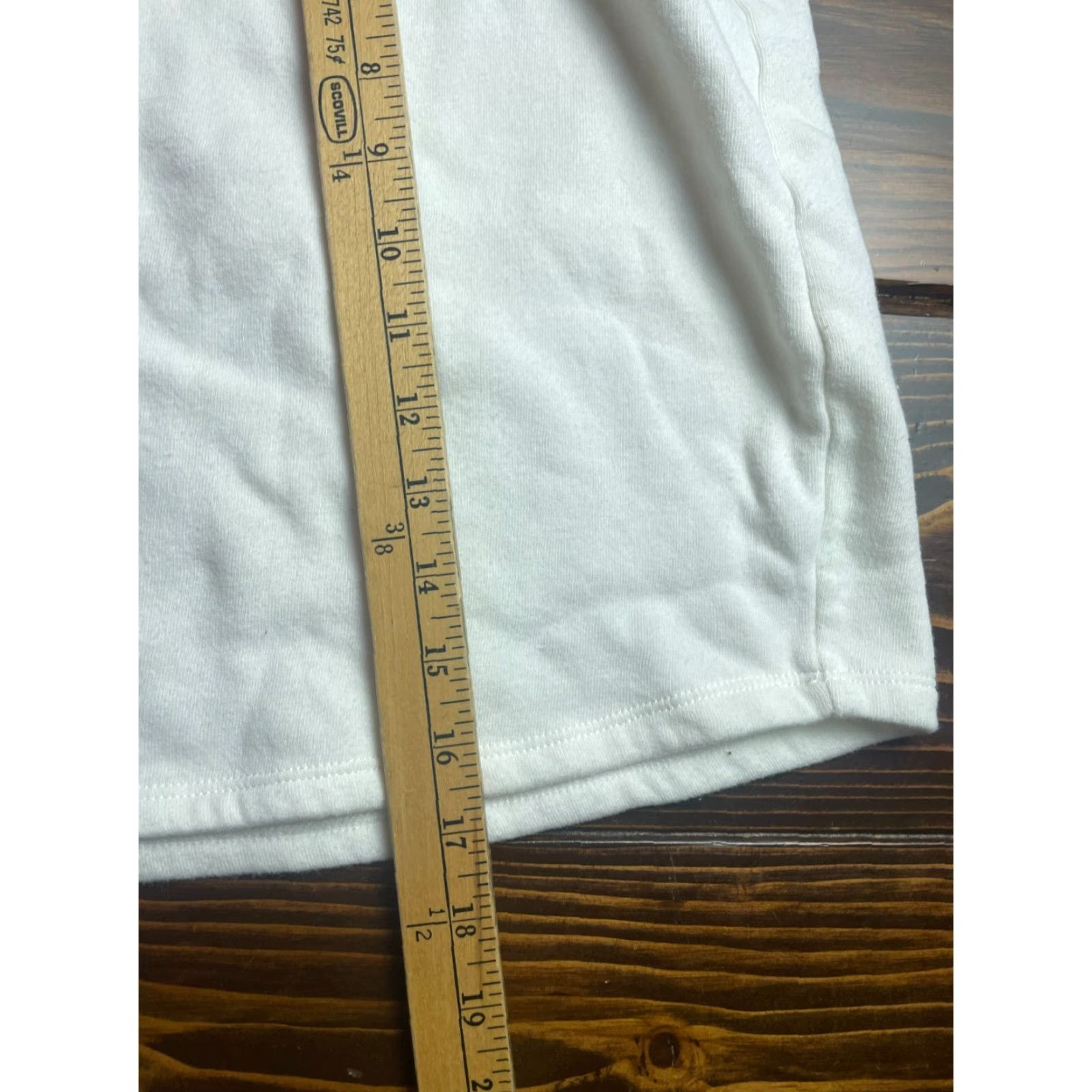 Vintage Grayson Skirt Women's XL White Blue Short Sweat Skirt Mini Activewear Size 40" / US 18 - 6 Thumbnail