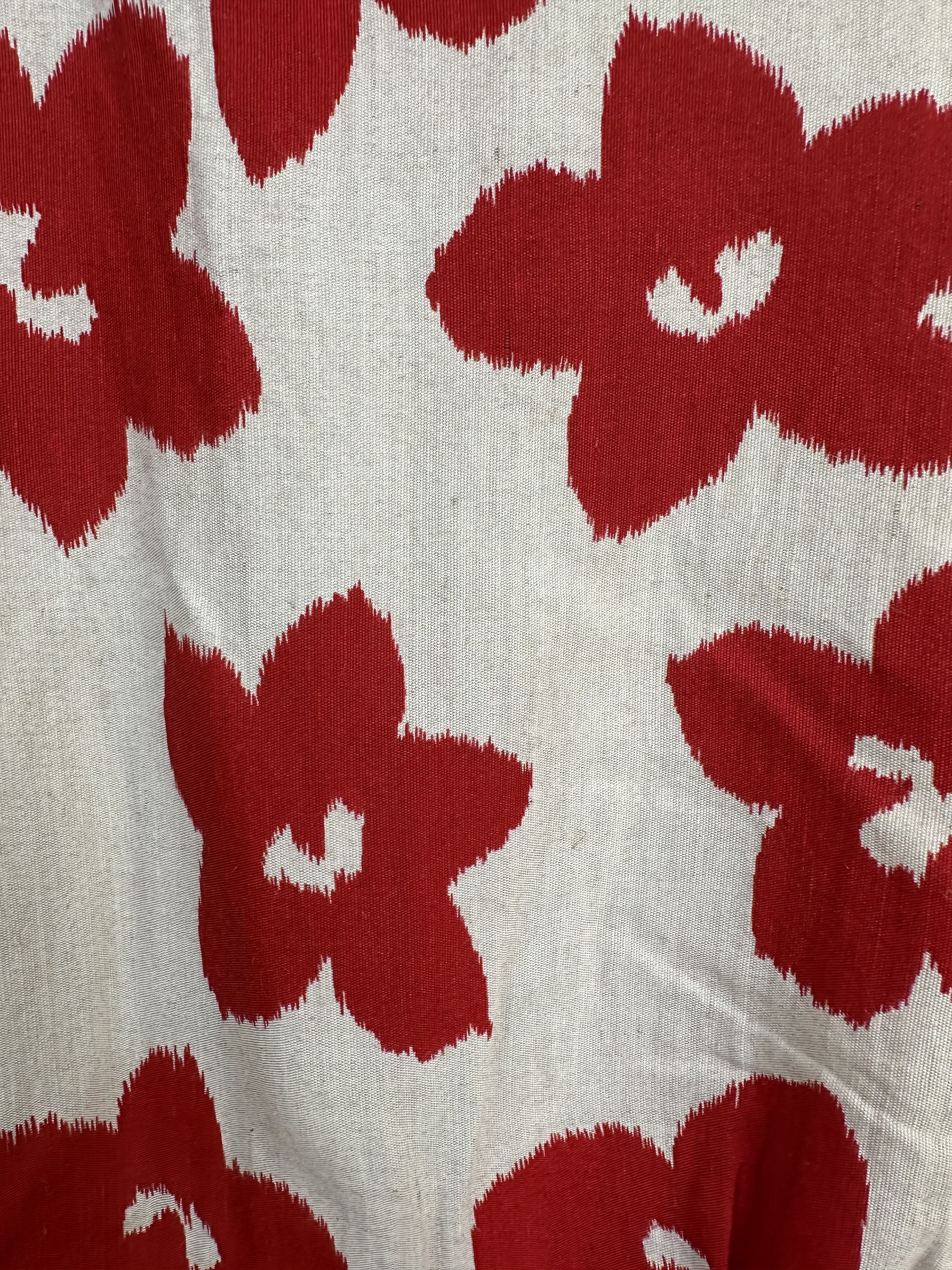 Other TOAST Ivory Red Floral Above Knee Dress Linen Blend Pockets Size S / US 4 / IT 40 - 12 Thumbnail