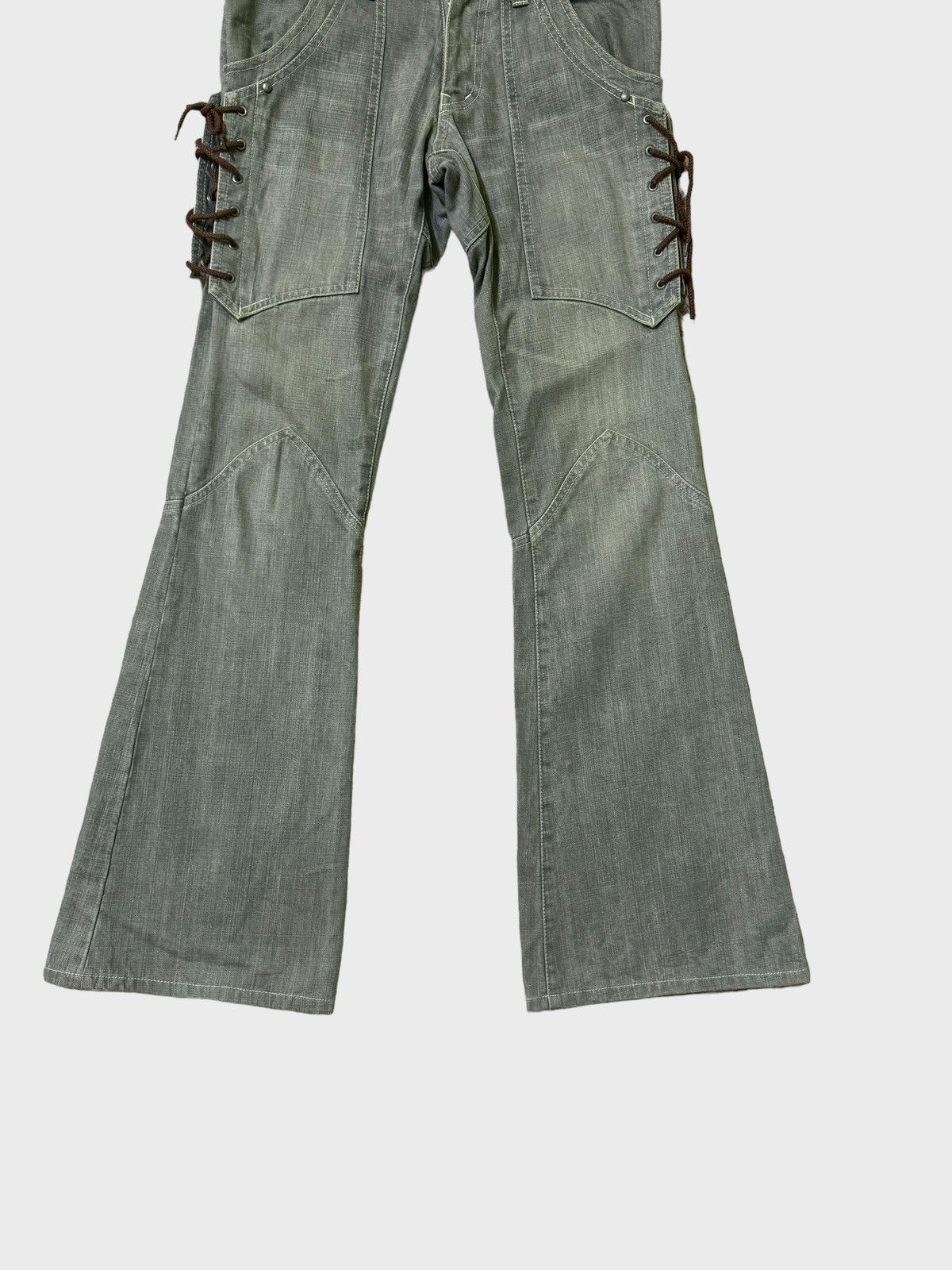 Tornado Mart Flare Tornado Mart Double Laced Denim jeans Size US 29 - 4 Thumbnail