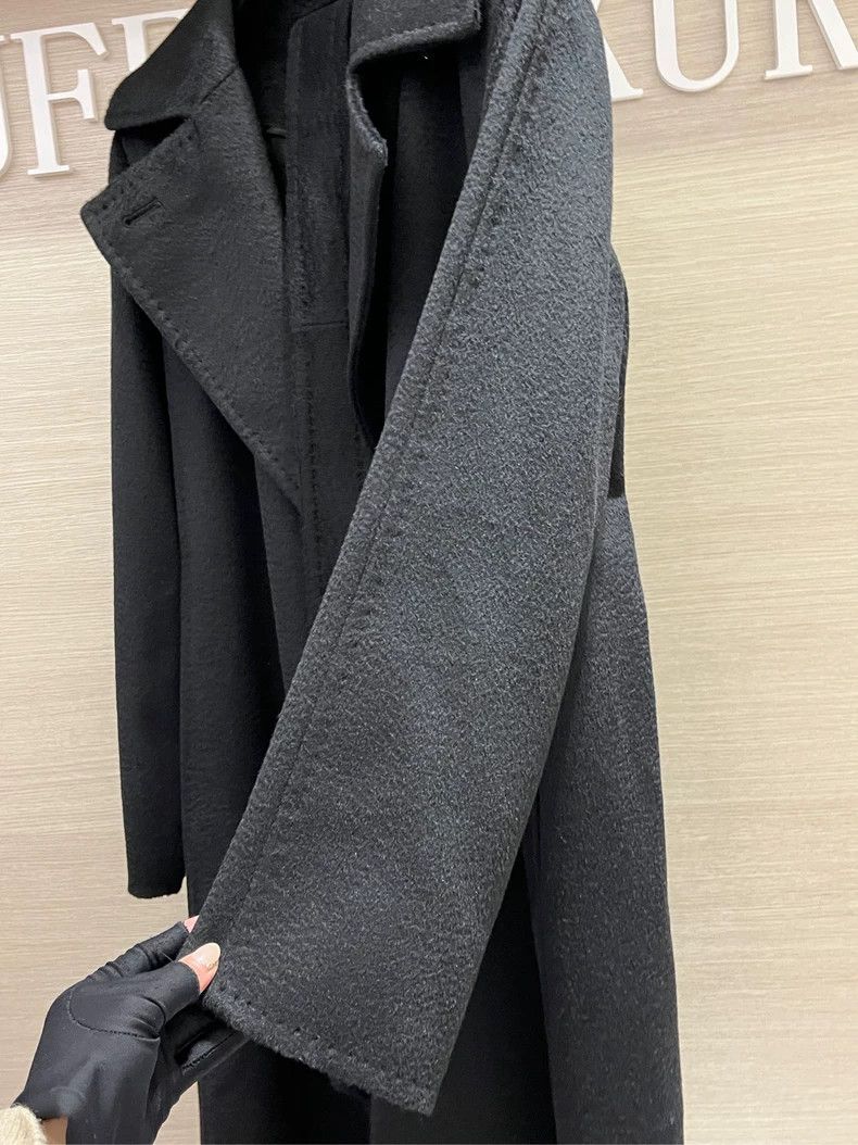 Other Max Mara Solid Long Lapel Tie Long Sleeve Coat Size S / US 4 / IT 40 - 8 Thumbnail