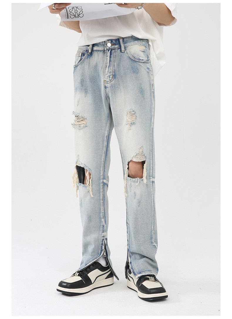 Japanese Brand High street trend hip hop retro washed ripped jeans Size US 32 / EU 48 - 2 Thumbnail