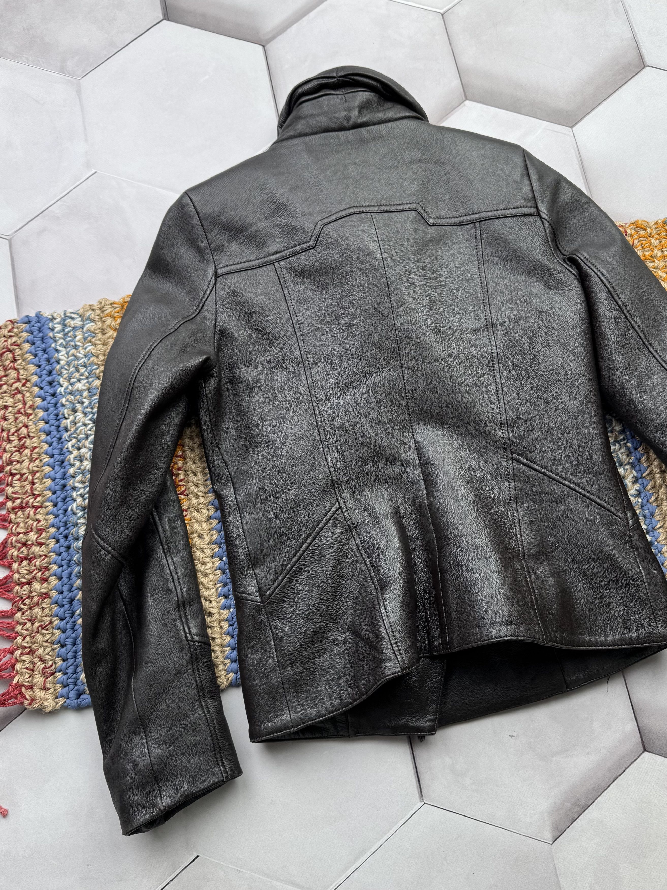 Vintage Vintage Cropped Leather Cargo Jacket Size XS / US 0-2 / IT 36-38 - 8 Thumbnail