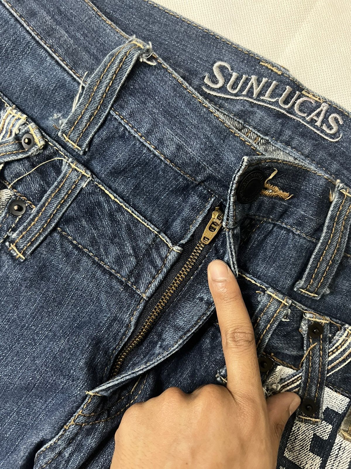 Japanese Brand Double Waist Sunlucas Japanese Brand Vintage Denim Size US 30 / EU 46 - 11 Thumbnail