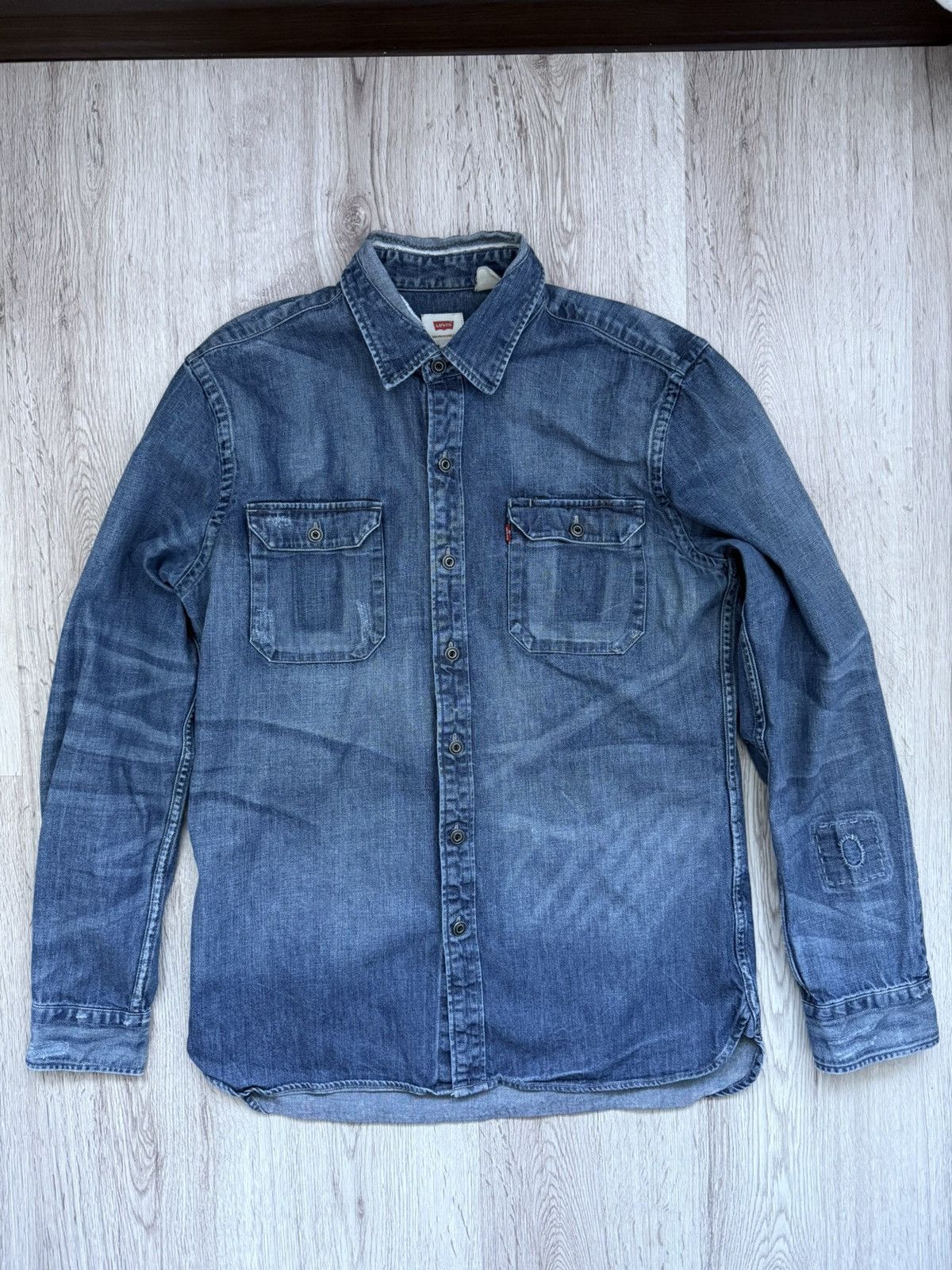 Levi's Levi’s 19573 Jackson Worker Denim Shirt Thick Workwear Denim Size US M / EU 48-50 / 2 - 1 Thumbnail