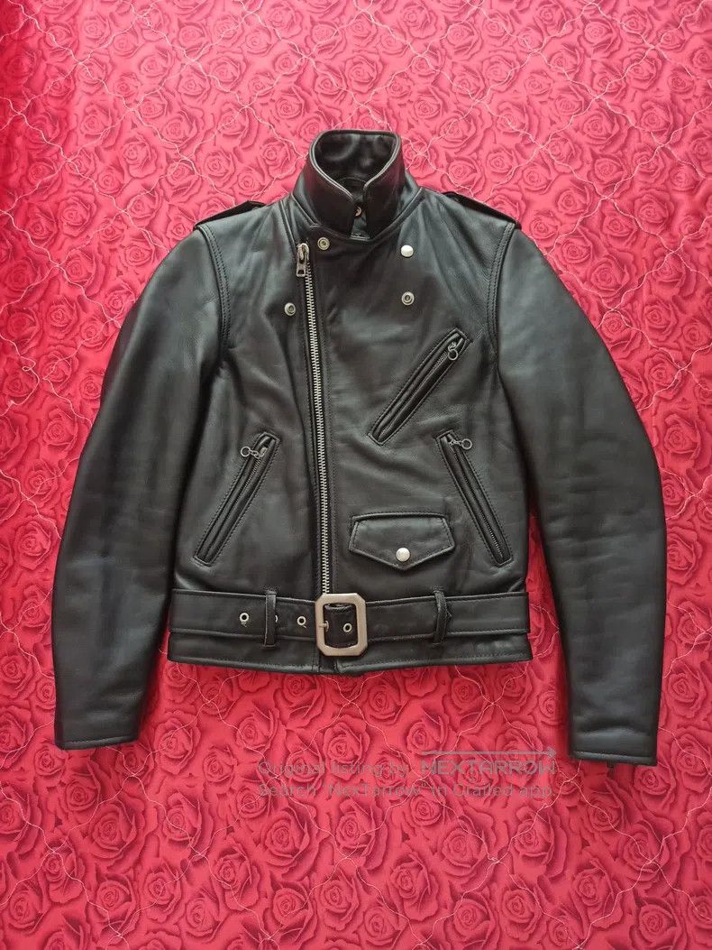 Schott Schott 613 Leather Jacket Size US XS / EU 42 / 0 - 9 Thumbnail
