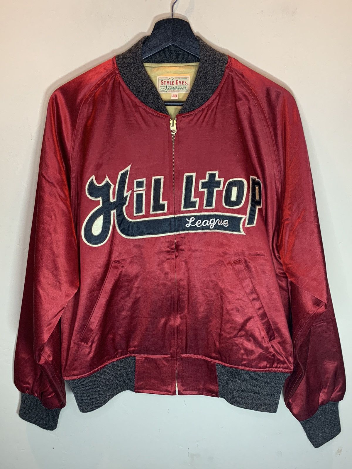 Toyo Enterprises RARE Style Eyes Hilltop League Embroidered Japan-Made Jacket Size US L / EU 52-54 / 3 - 1 Thumbnail