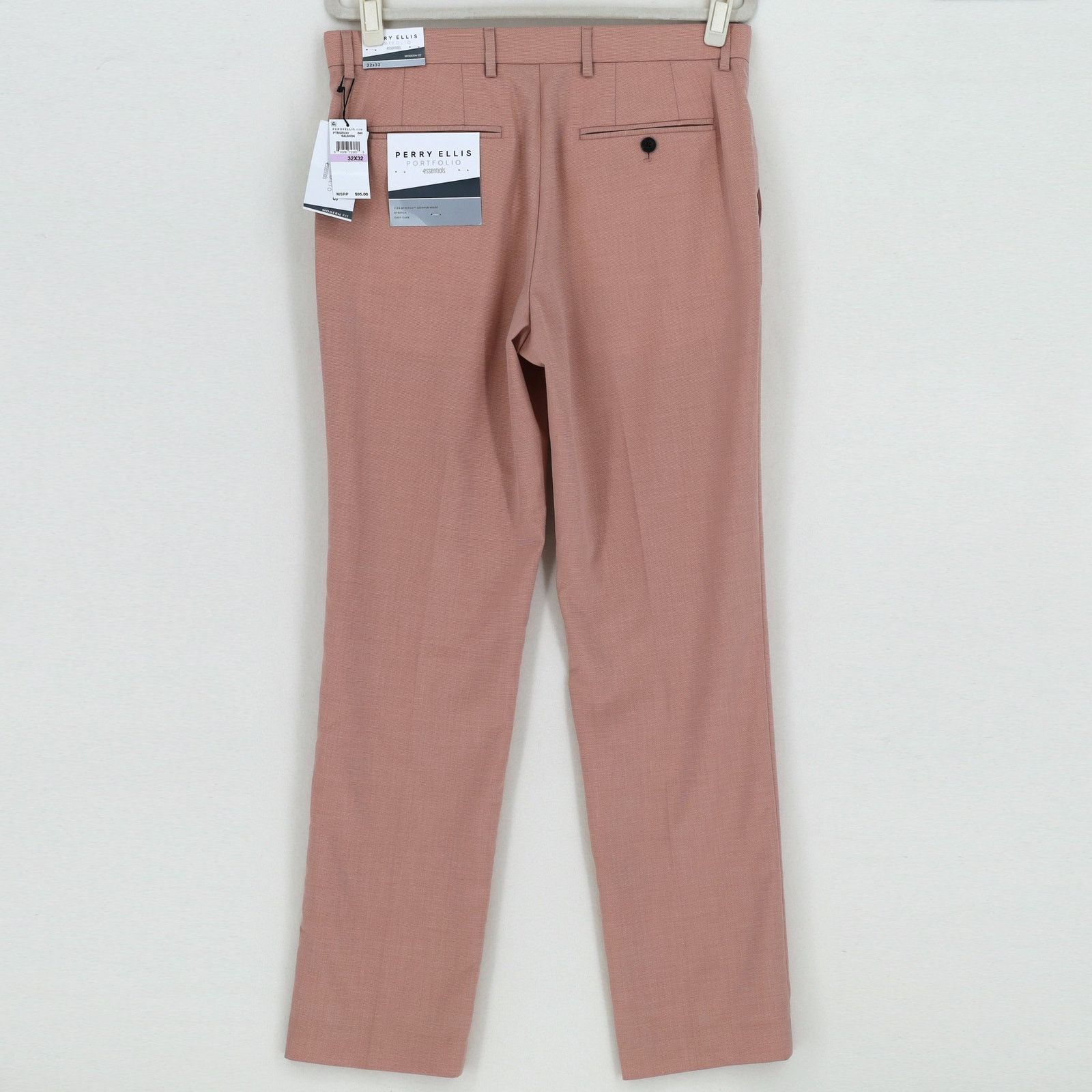 Perry Ellis Perry Ellis Men's Solid Salmon Dress Pants Size 32x32 Size US 32 / EU 48 - 3 Thumbnail