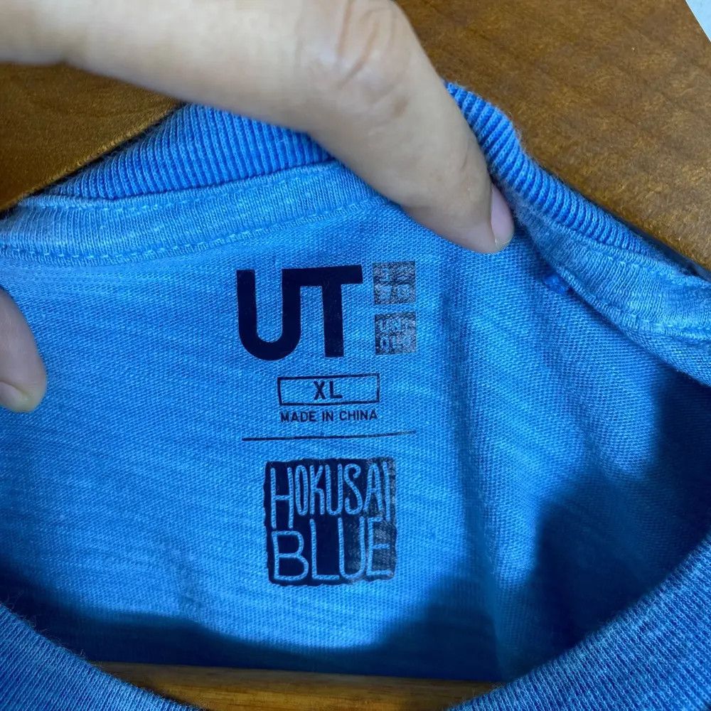 Japanese Brand HOKUSAI BLUE Mount Fuji View Japanese Artist Graphic Tee Size US XL / EU 56 / 4 - 5 Thumbnail