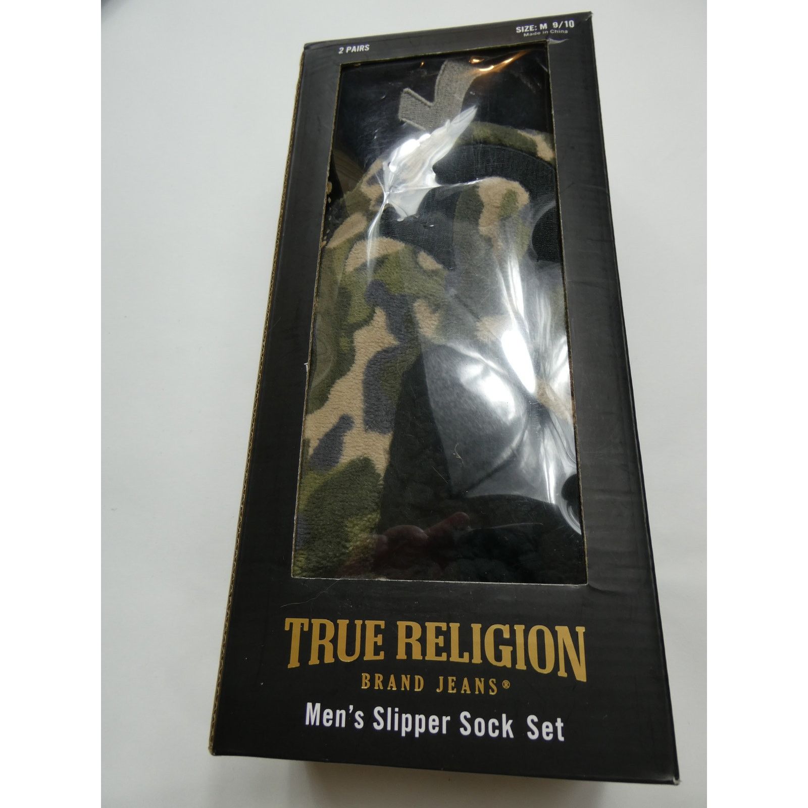True Religion TRUE RELIGION 2 pack slipper sock set medium, 9-10, NEW Size US 9 / EU 42 - 2 Thumbnail