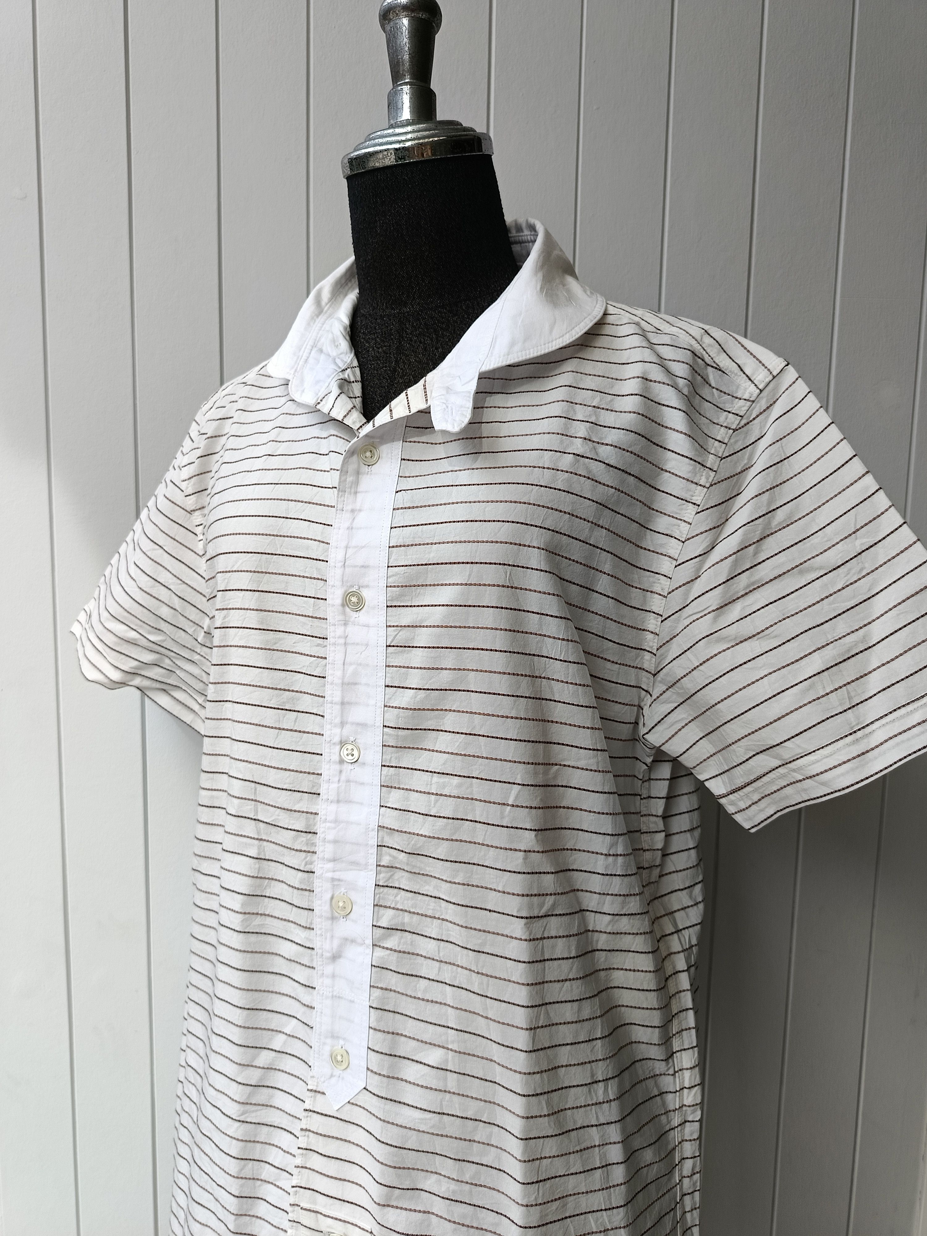 Edifice Japan Edifice 40 Japan shawl collar striped short sleeve shirt Size US M / EU 48-50 / 2 - 3 Thumbnail