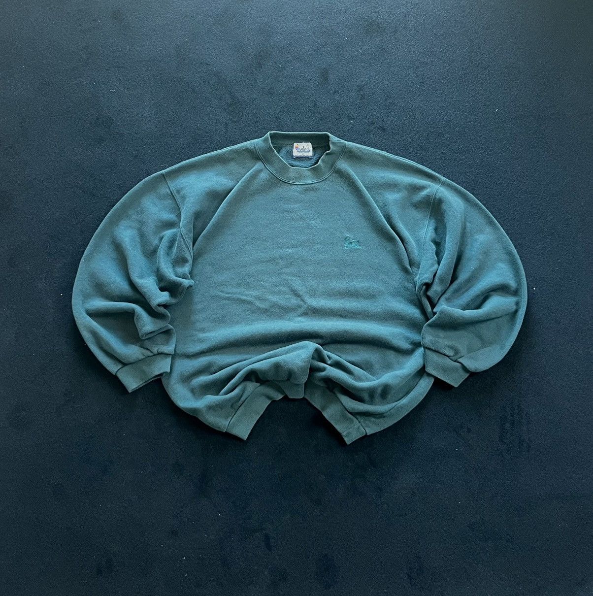 Vintage Vintage sweatshirt without hood | Dark green | Oversize M Size US M / EU 48-50 / 2 - 1 Thumbnail