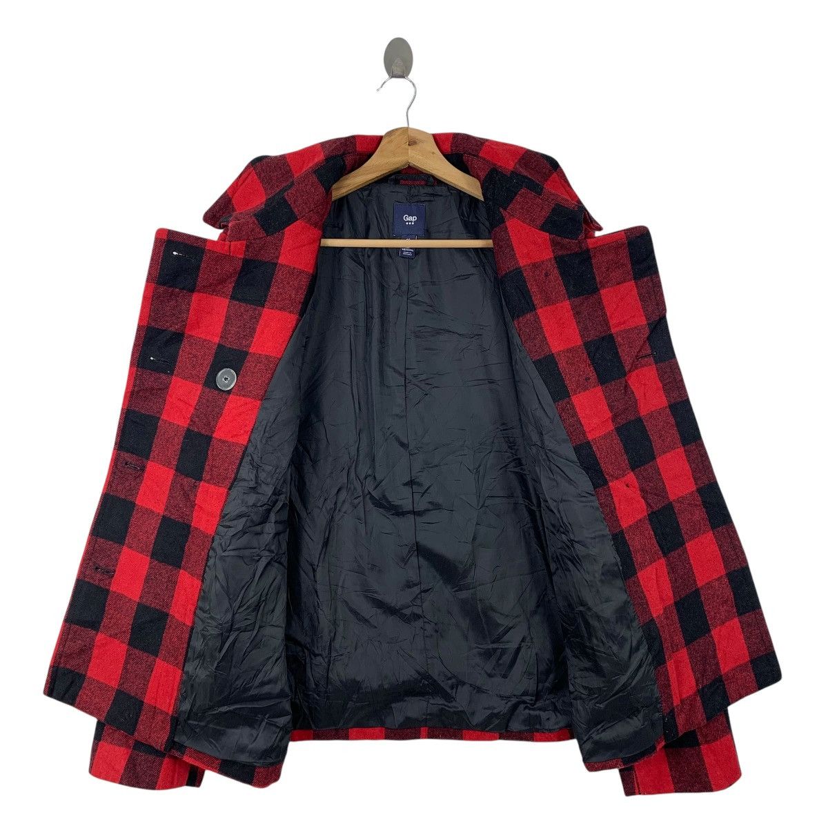 Gap GAP Casualwear Checkered Tartan Design Wool Peacoat Jacket Size L / US 10 / IT 46 - 3 Thumbnail
