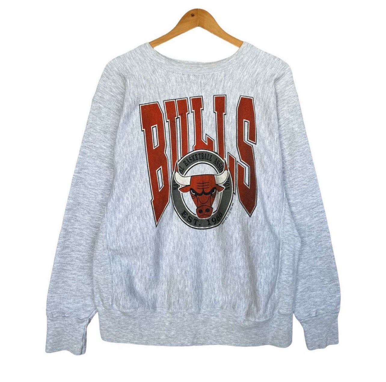 NBA Vintage 90s Reverse Wave Chicago Bulls Sweatshirt Large Size US L / EU 52-54 / 3 - 1 Thumbnail