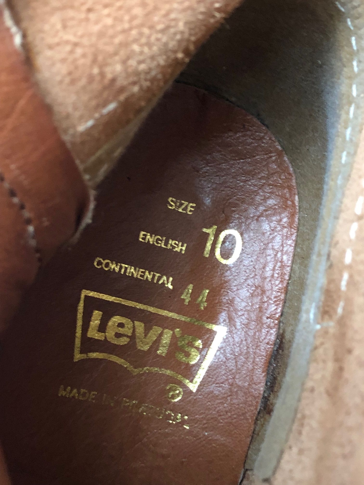 Levi's Vintage Levi's Tan Leather Western Style Side Zip Boots Size US 11 / EU 44 - 8 Thumbnail