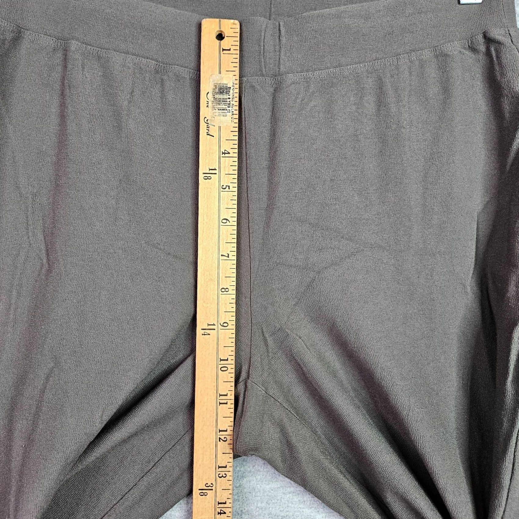 Eileen Fisher Eileen Fisher Pants Women Small Petite Olive Green Pull On Casual Stretch Nylon Viscose Elastane Straight Flat Front Solid Green Regular Womens Size 28" / US 6 / IT 42 - 5 Thumbnail