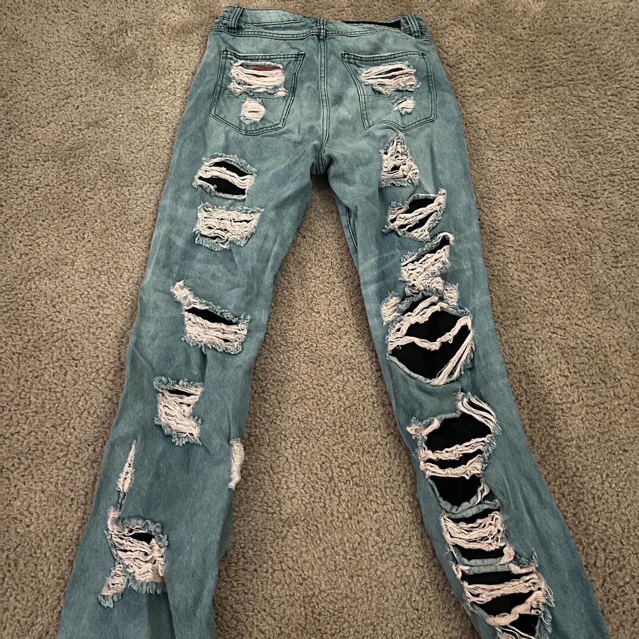 Other Rockstar Ripped Blue Jeans Size US 30 / EU 46 - 2 Thumbnail