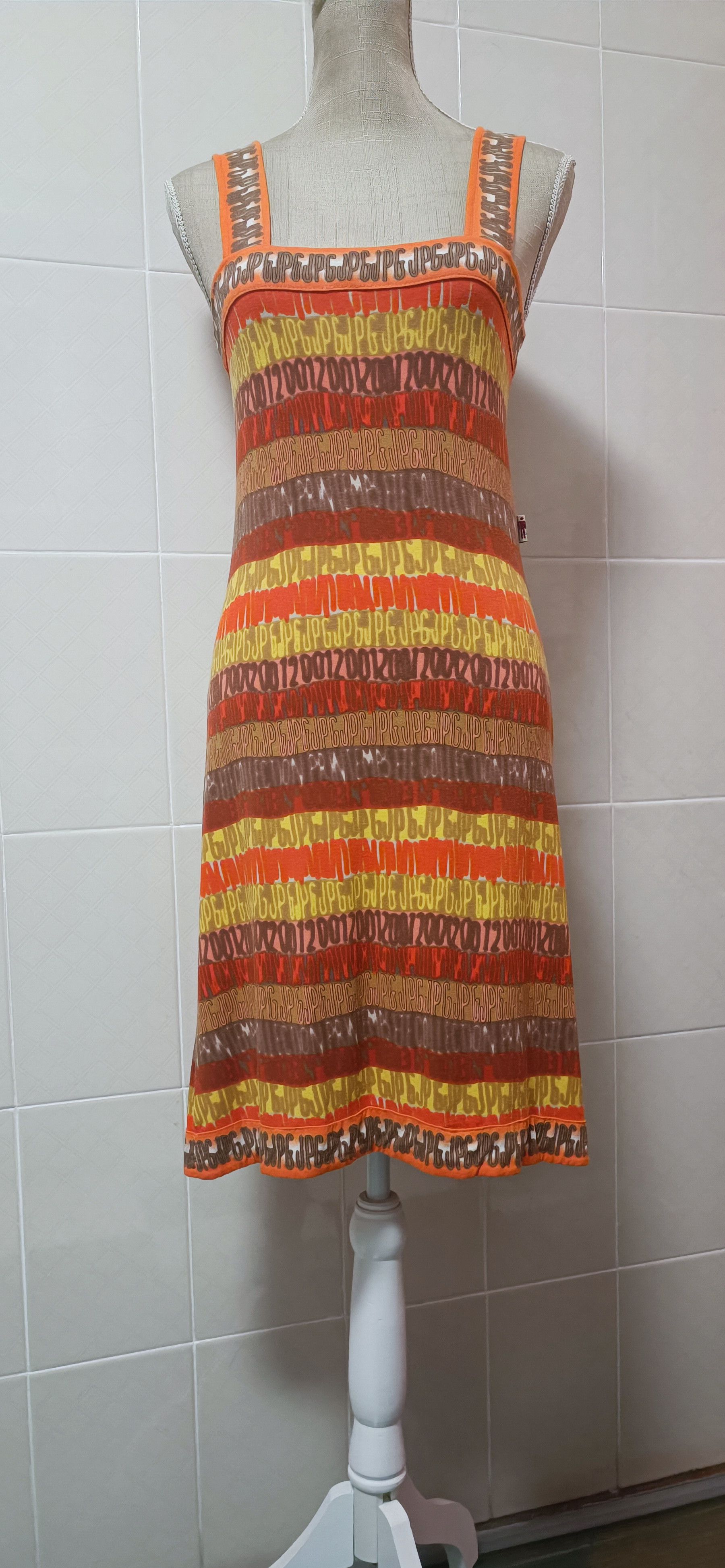 Jean Paul Gaultier SS2001_ Logo JPG Tank midi dress Size S / US 4 / IT 40 - 1 Thumbnail