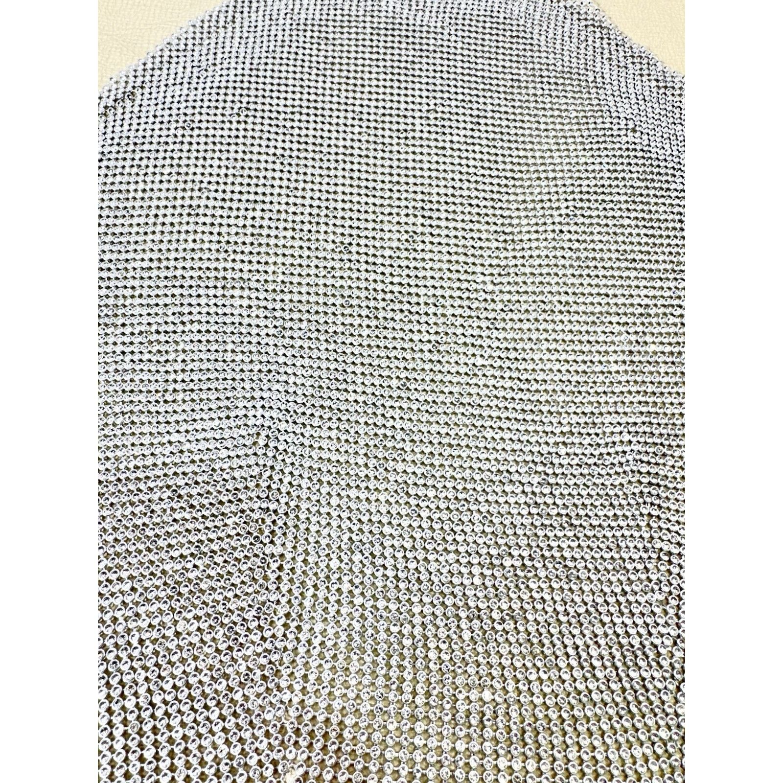 Zara ZARA WOMAN NEW CROP TOP RHINESTONES SILVER OPEN BACK SIZE M Size M / US 6-8 / IT 42-44 - 3 Thumbnail