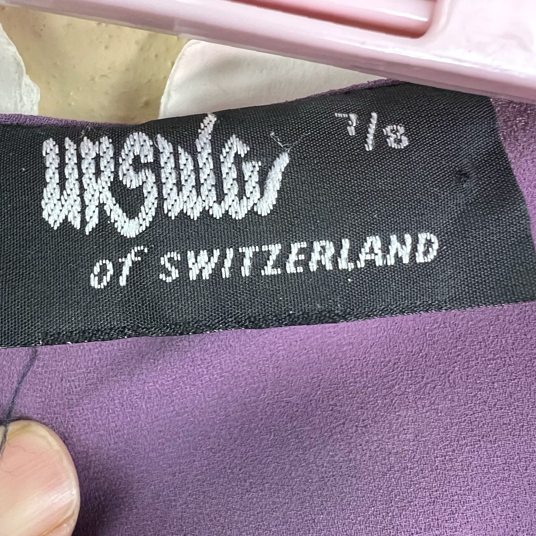 Vintage Ursula of Switzerland Dress Belted Plum Size 7/8 Size M / US 6-8 / IT 42-44 - 7 Thumbnail