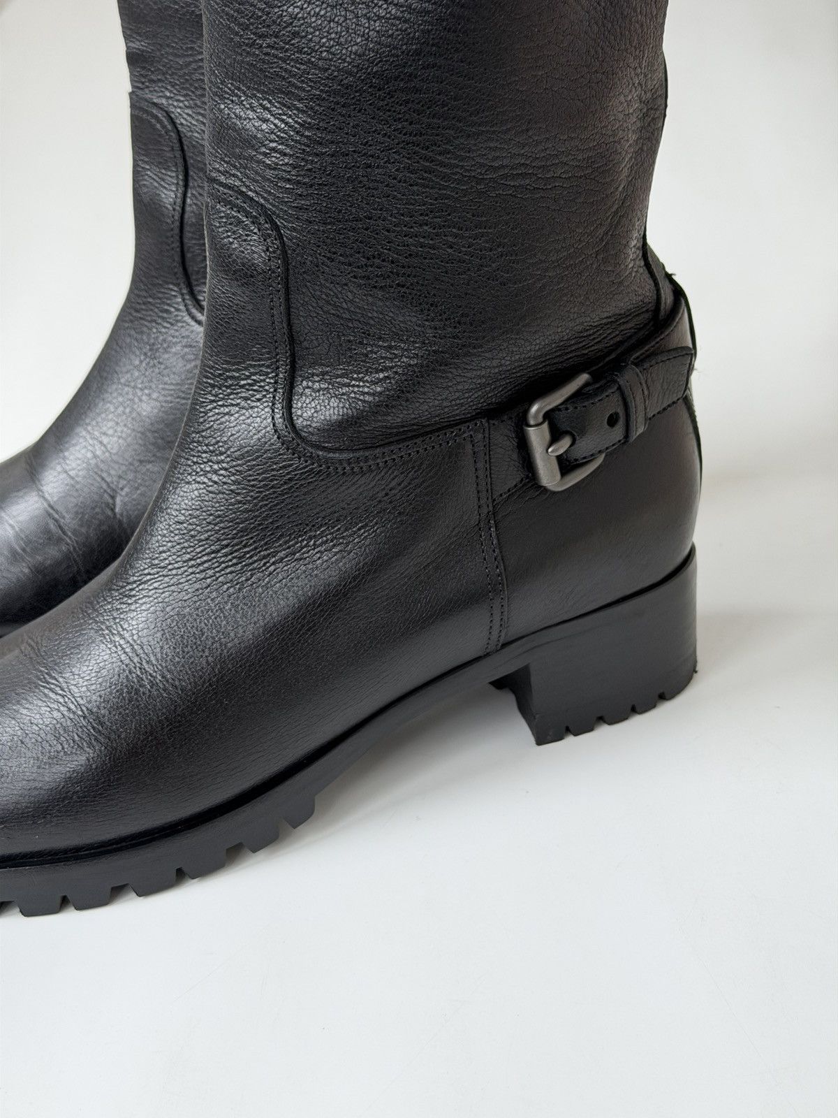 Prada PRADA FW 2014 Biker Buckle Leather Boots miu miu runway logo Size US 9 / IT 39 - 12 Thumbnail