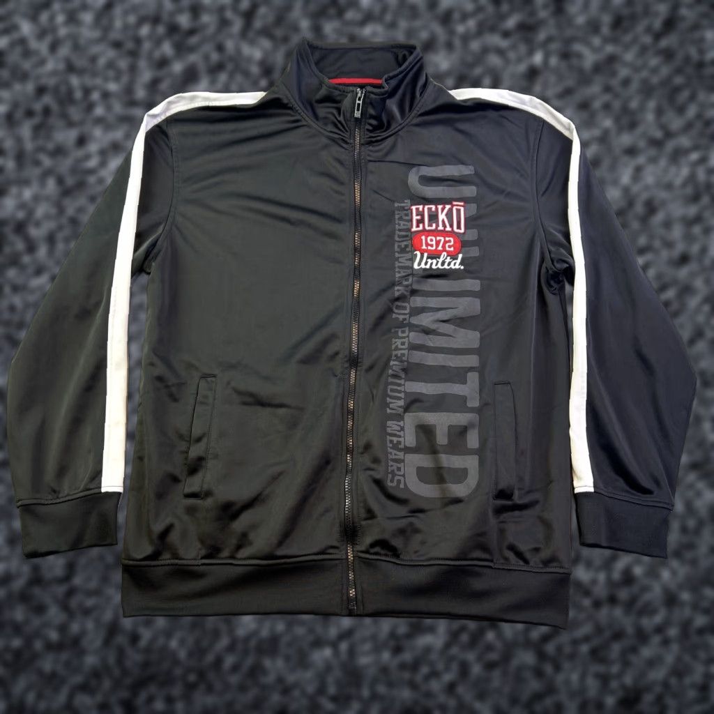 Ecko Unltd. Ecko Unltd Jacket Mens XL Black Red Full Zip Long Sleeve Casual Y2K Adult Size US XL / EU 56 / 4 - 1 Thumbnail