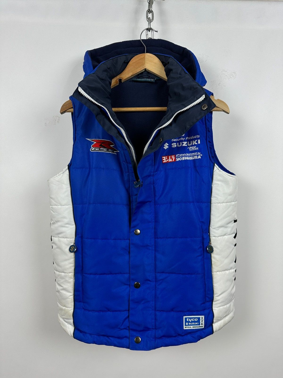 Formula 1 Suzuki GSXR Tyco TAS Racing Blue Motorcycle Fleece Vest Size US S / EU 44-46 / 1 - 9 Thumbnail