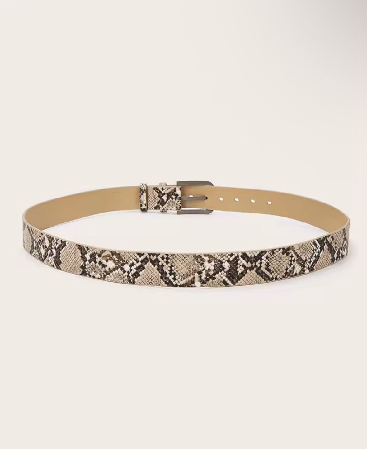 Japanese Brand Trendy Gothic Punk Snake Skin Pattern Buckle Belt Size 42 - 3 Thumbnail