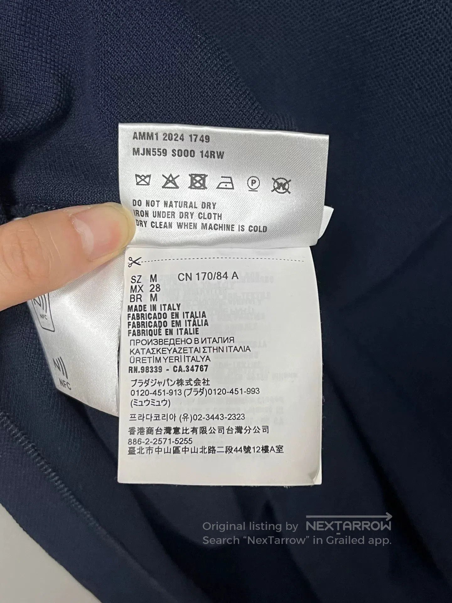Miu Miu Miu Miu Navy Blue Polo with White Collar. Size M / US 6-8 / IT 42-44 - 5 Thumbnail