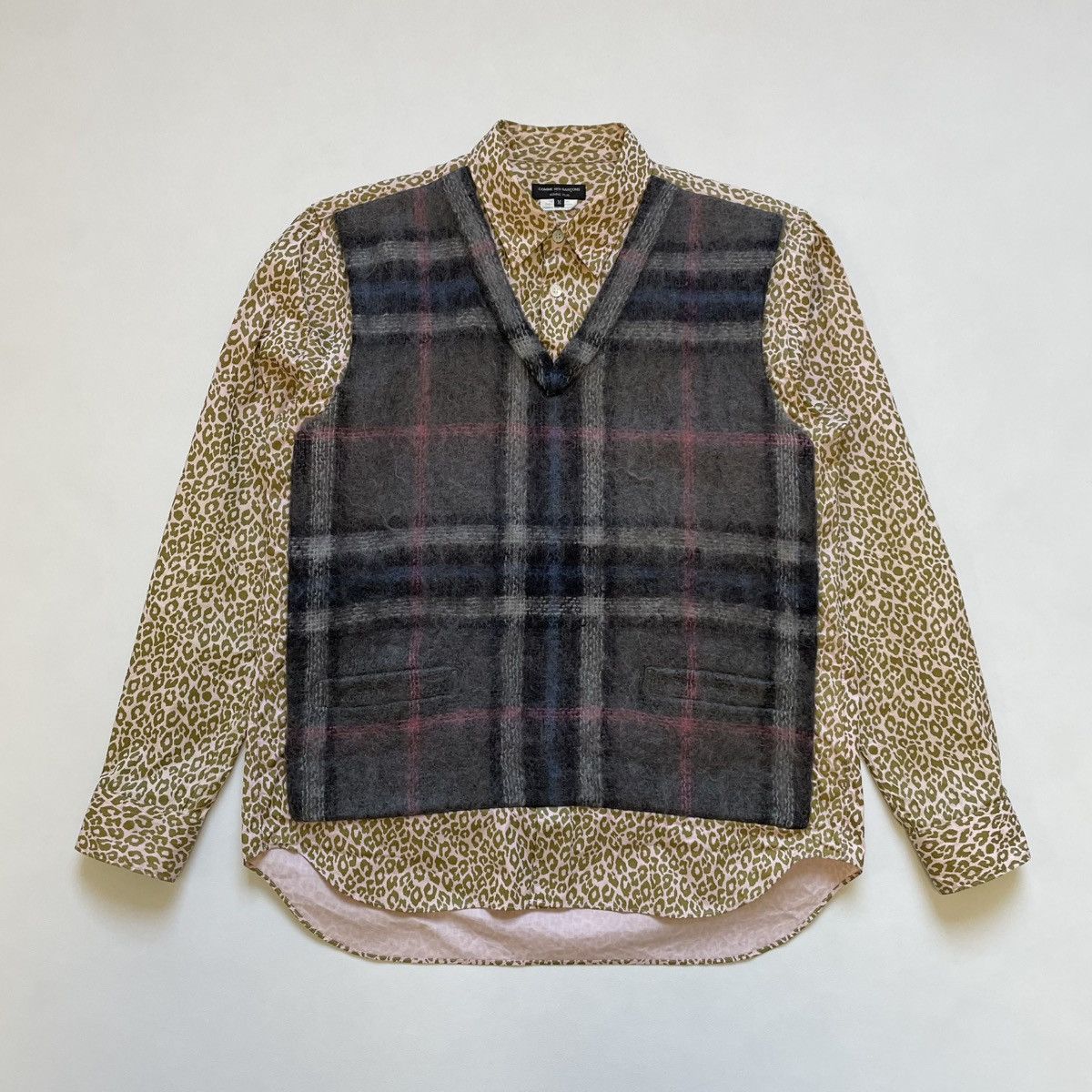 Comme des Garcons Homme Plus A/W 10 Hybrid Mohair Front Panelled Shirt Size US M / EU 48-50 / 2 - 18 Thumbnail