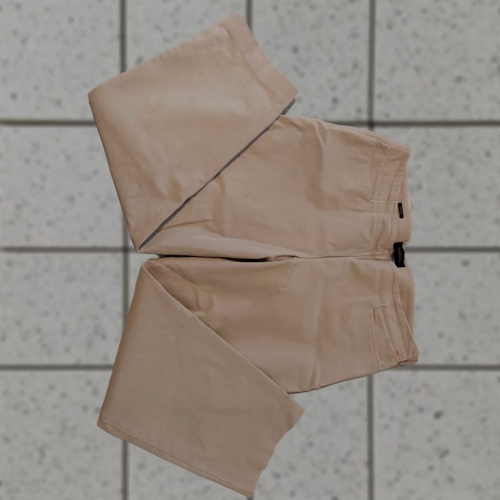 Talbots Womens Talbots Pants 12 Khaki Cotton Chino Dress Trouser Slack Beige Size 34" / US 12 / IT 48 - 1 Thumbnail