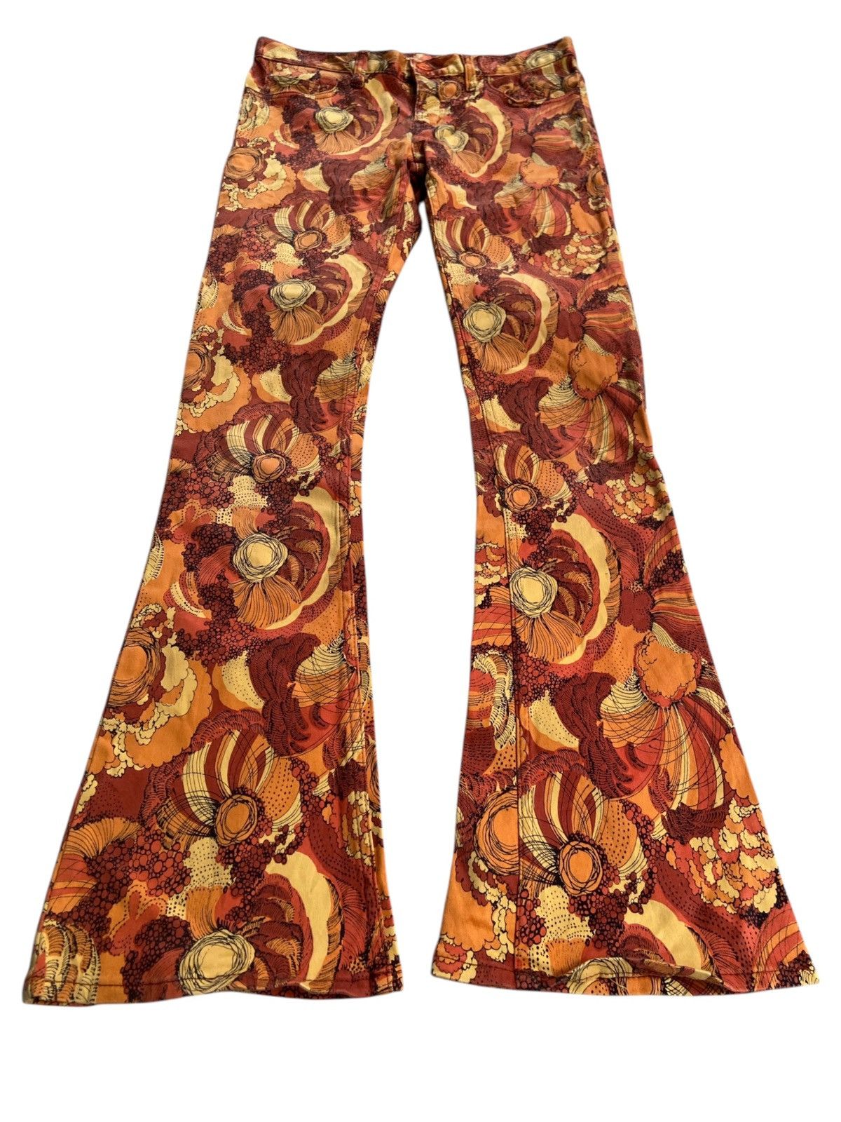 Hysteric Glamour HYSTERIC GLAMOUR FLOWERS FLARED STRETCH PANTS Size 30" / US 8 / IT 44 - 1 Thumbnail