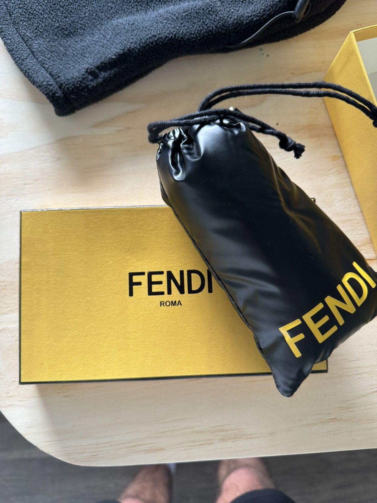 Fendi Fendi Signature 53MM Sunglasses Shiny Black Smoke Size ONE SIZE - 12 Thumbnail